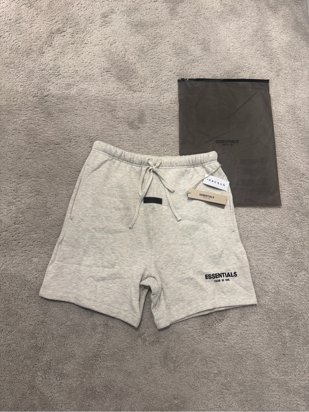 Essentials Fear of God Light Oatmeal Shorts